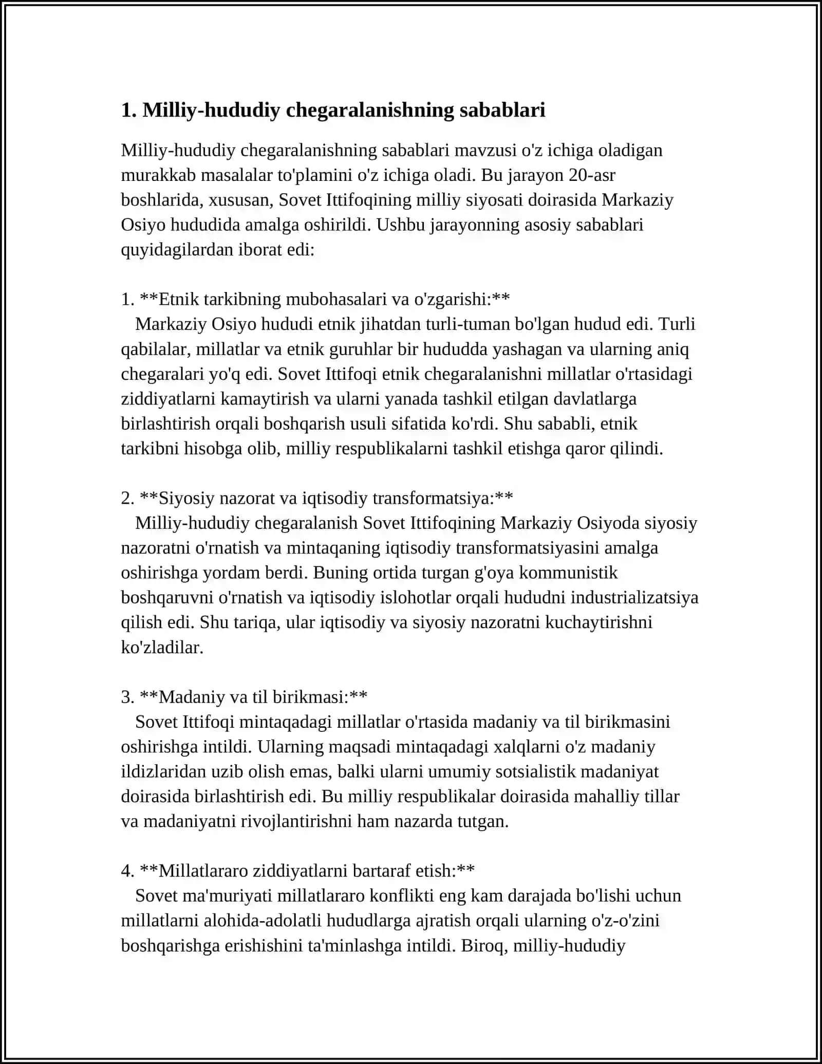 O'RTA OSIYODA MILLIY-HUDUDIY CHEGARALANISHNING O'TKAZILISHI 3