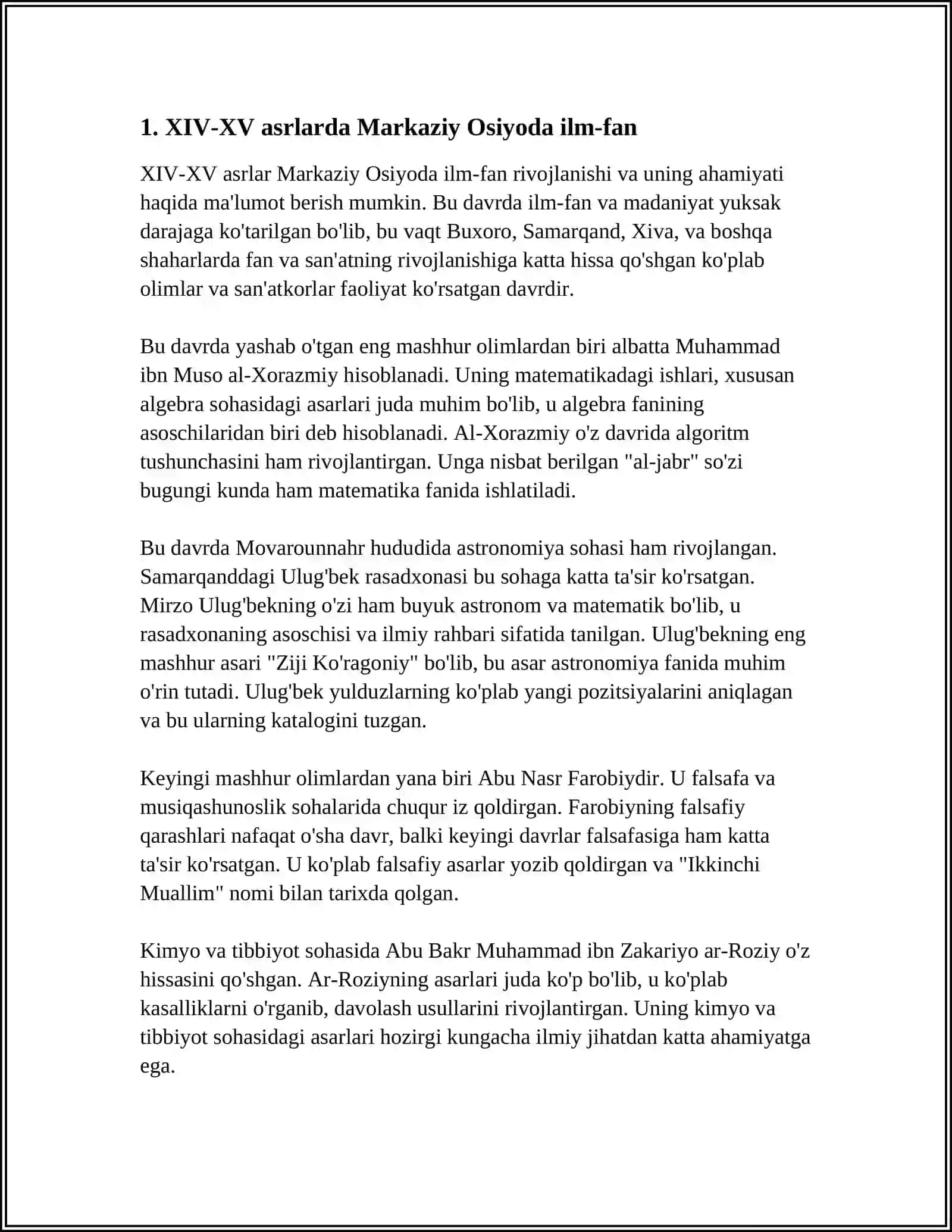 XIV-XV ASRLARDA MARKAZIY OSIYO MADANIYATI 3