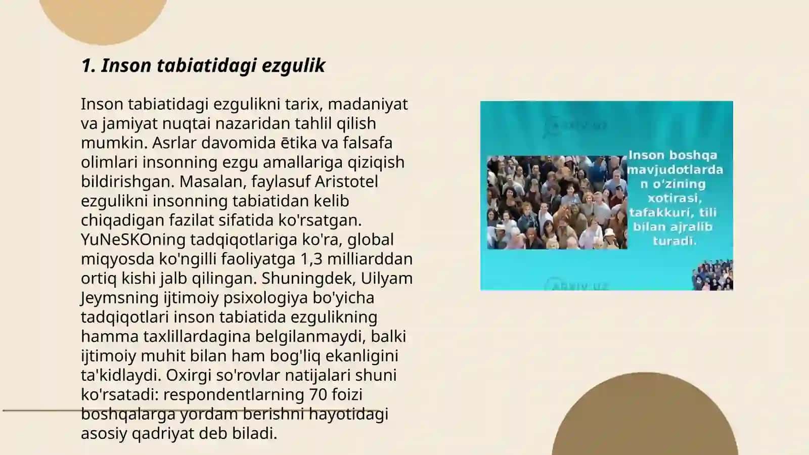 Inson ezgulik ijodkori 3