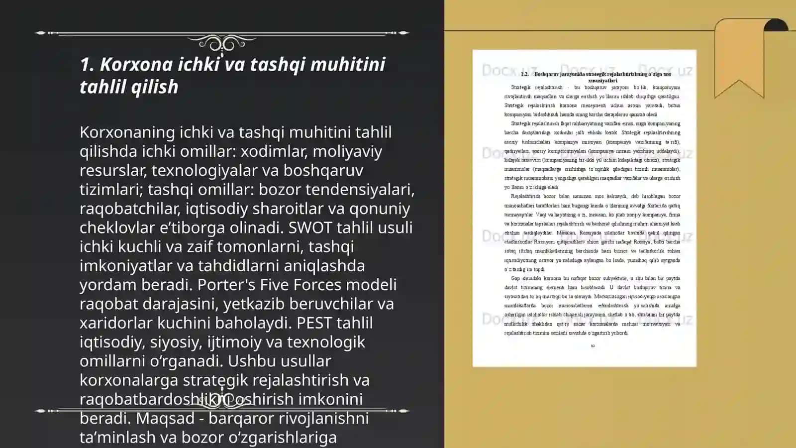 Korxonalarda tadqiqot olib borish va strategik rejalashtirish 3
