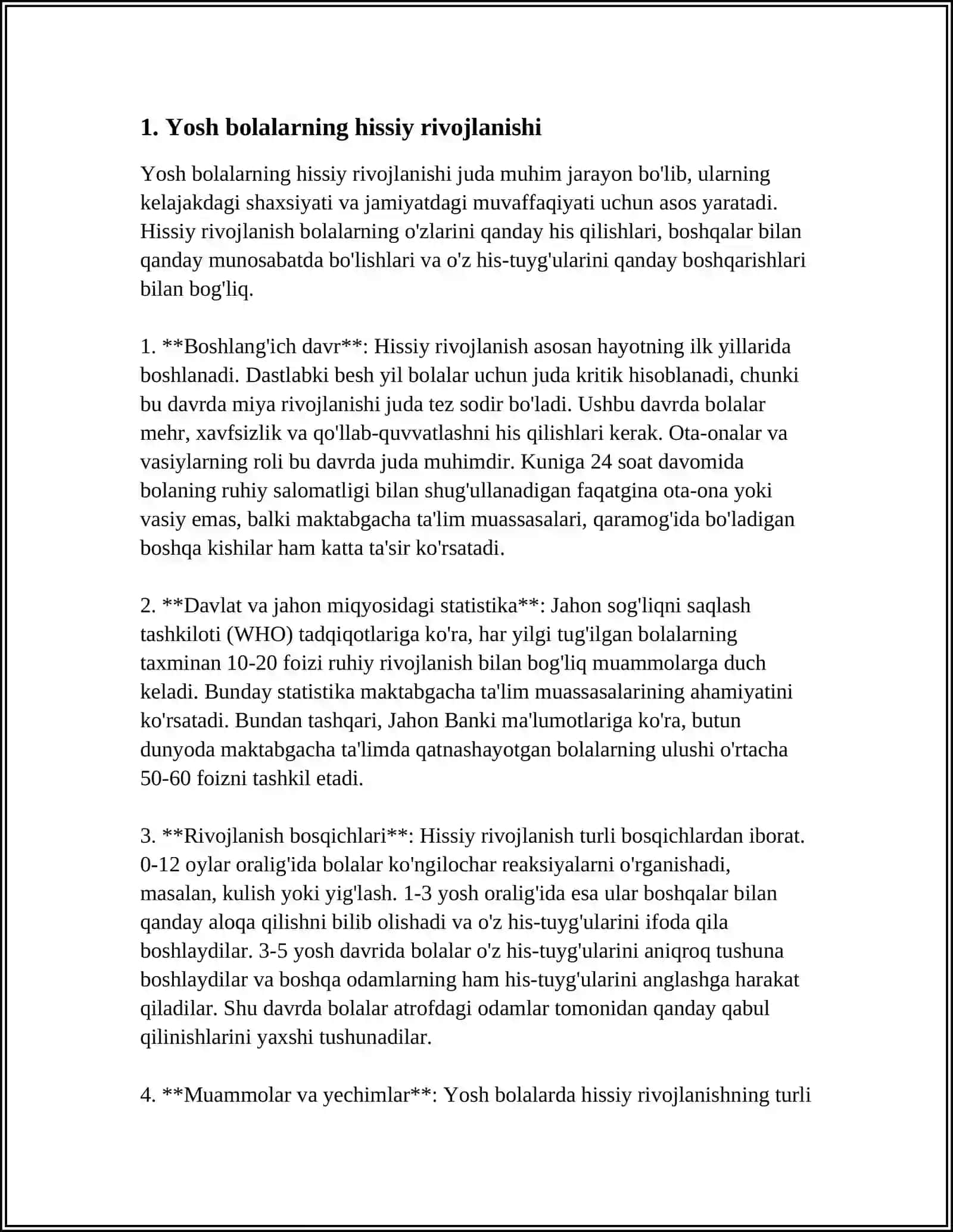 YOSH BOLALARNING ASAB-RUHIY TA‘LIMINING ELEMENTLARI ( HISSIYOTLARNING RIVOJLANISHI, ESTETIK, AXLOQIY ) 3