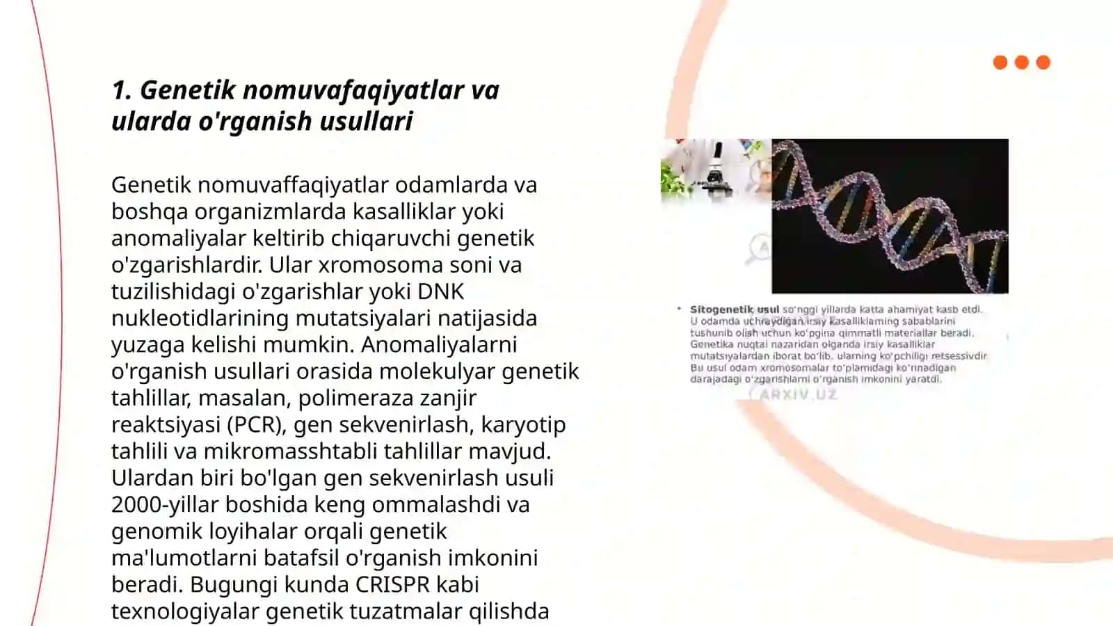 Odamlar Genetikasini O'rganish Usullari 3