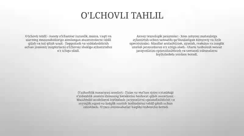 O'xshashlik Nazariyasi Asoslari 3