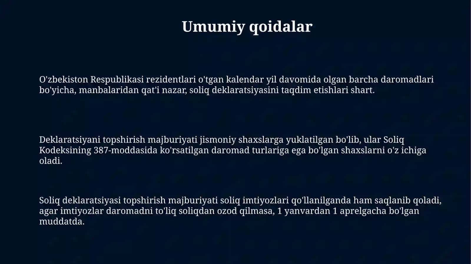 Jismoniy shaxslarning yillik daromadlarini deklaratsiyalash tartibi 3