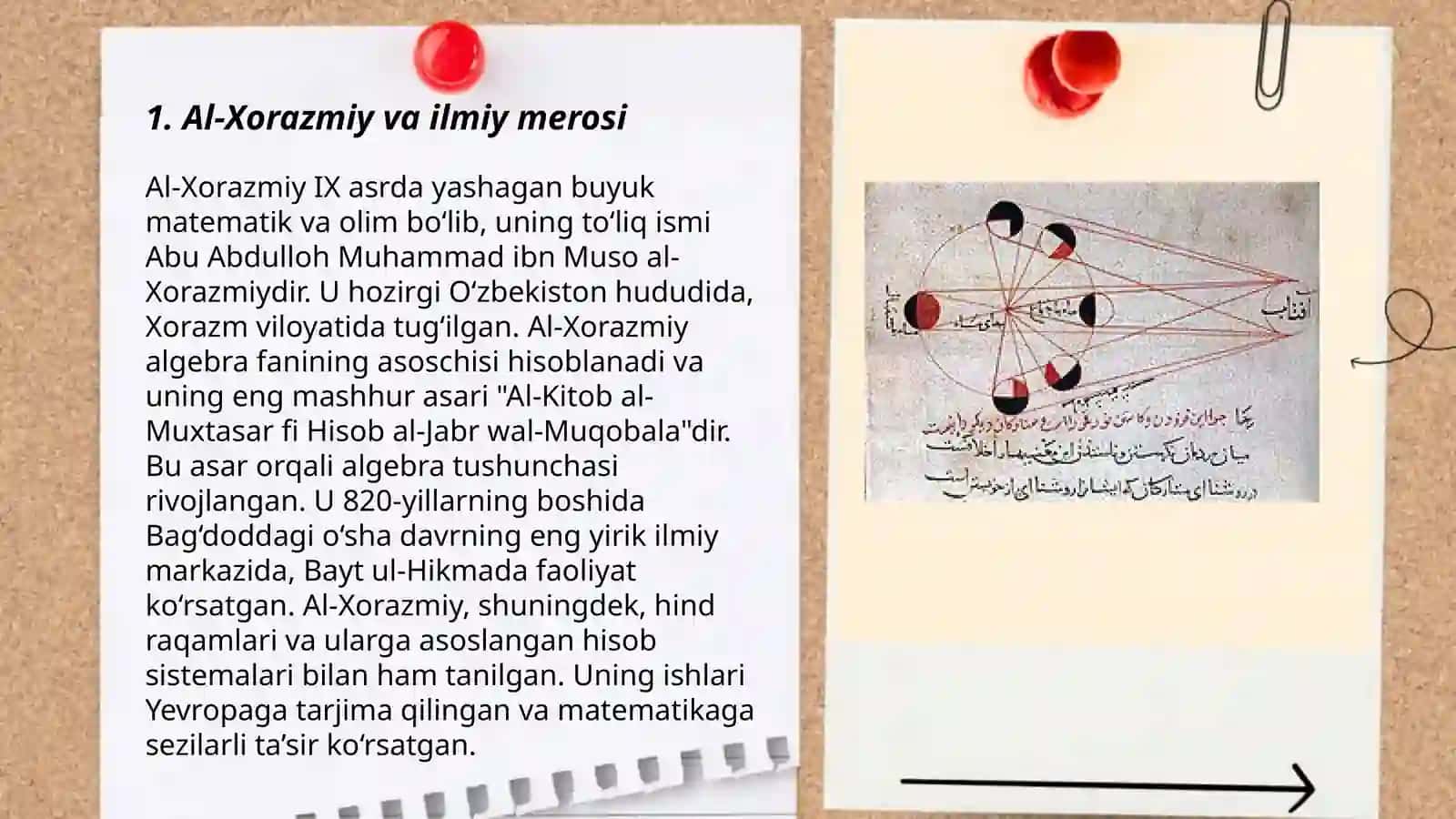 Al-Xorazmiyning didaktik g‘oyalari. Abu Rayhon Beruniyning pedagogik qarashlari 3