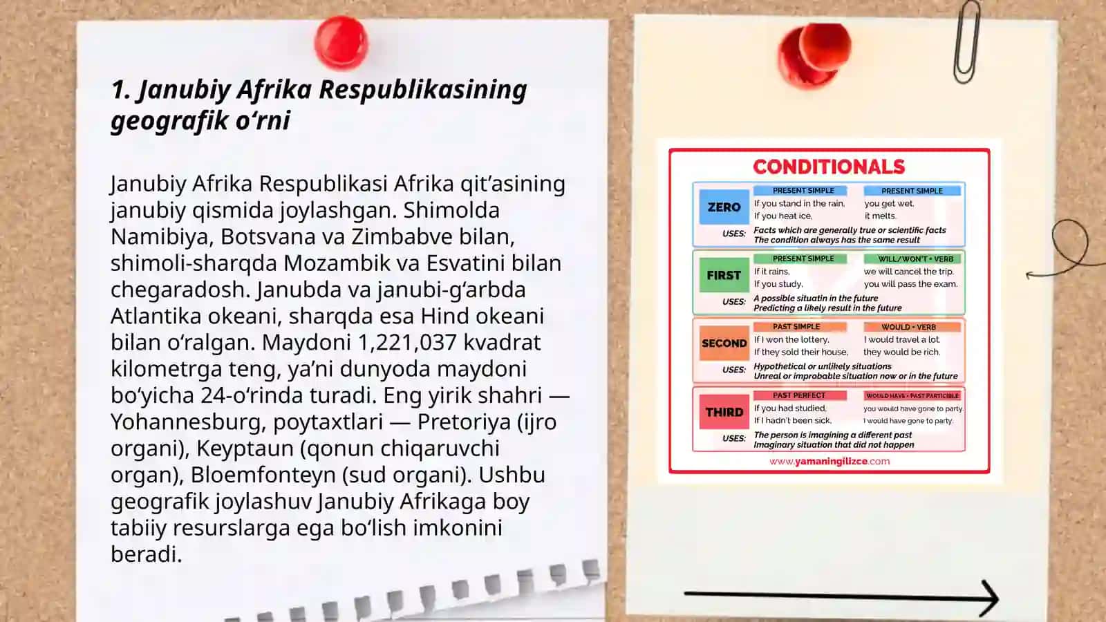 JAR geografik oʻrni, tabiiy sharoiti va tabiiy resurslari.JAR ning tili,dini, tarixi,urf odatlari,davlat ramzlari 3