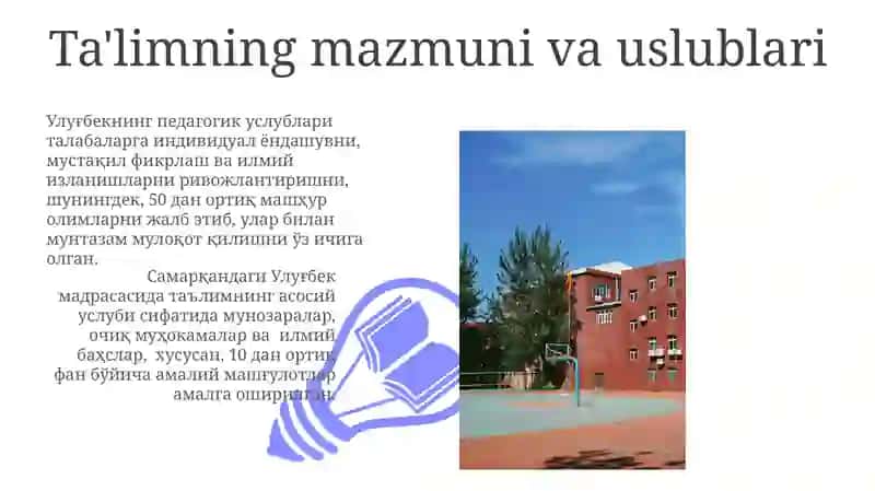 Samarqand madrasasi va uning ahamiyati 3