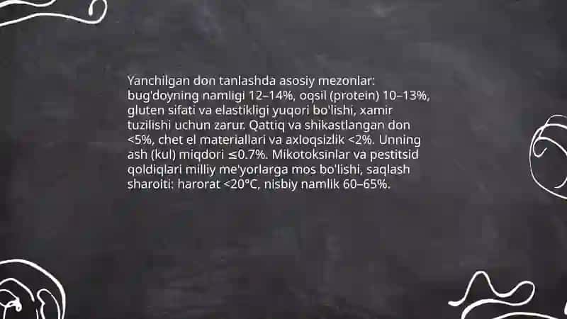 Yanchilgan donli non ishlab chiqarish 3