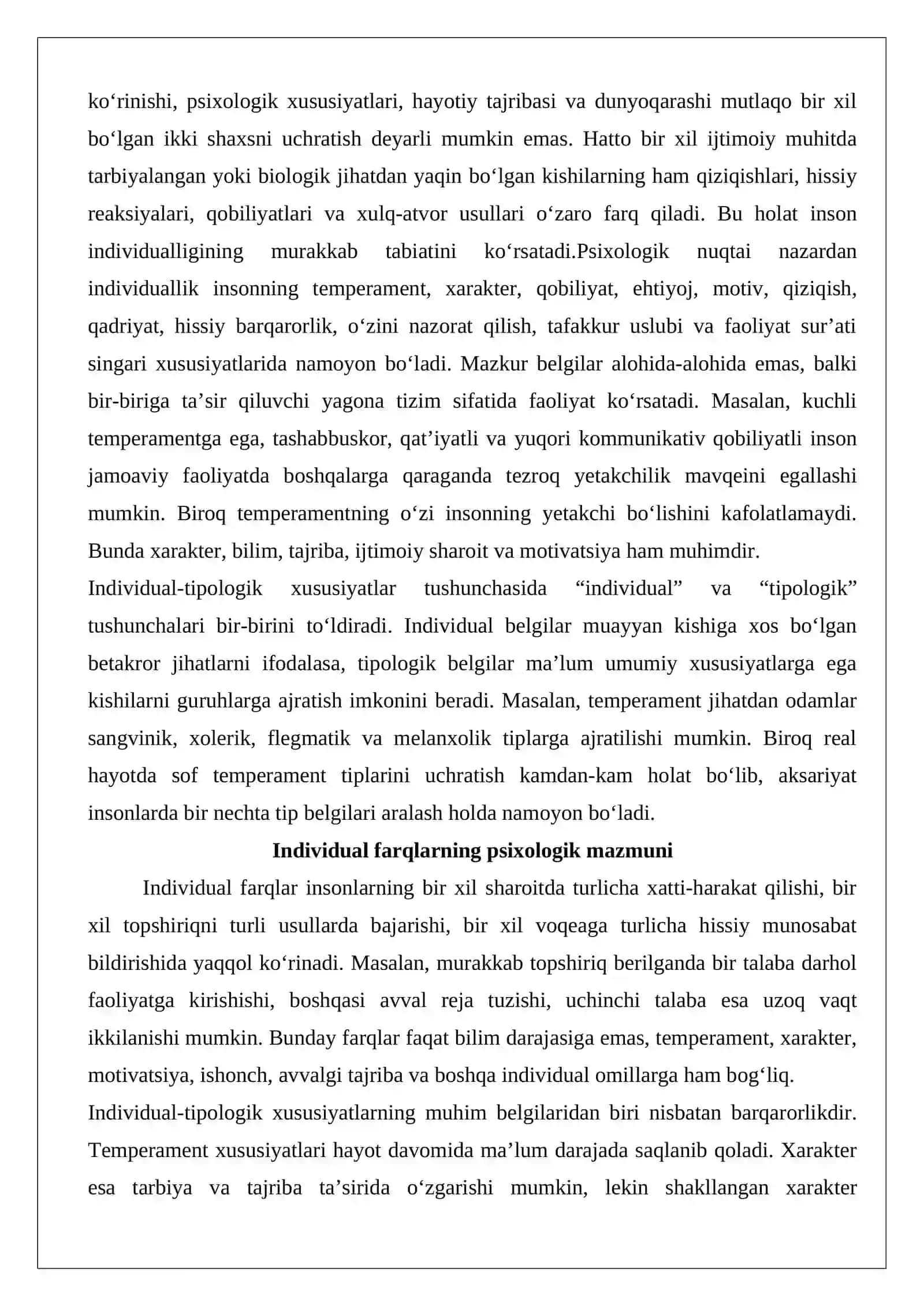 Shaxsning individual-tipologik xususiyatlari. 3