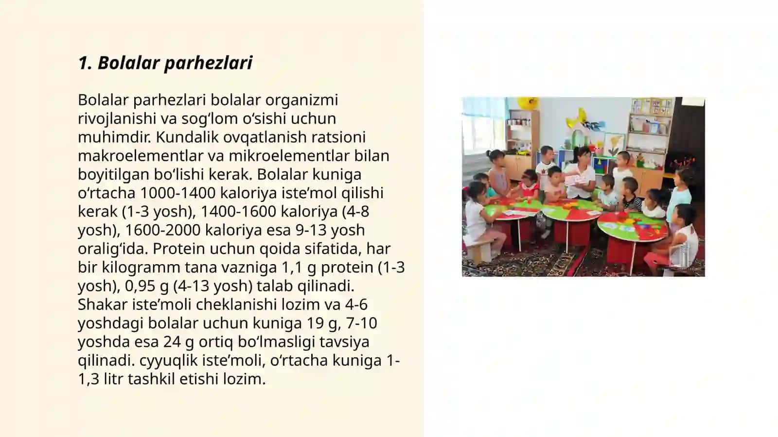 Bolalar ovqatlanishi 3