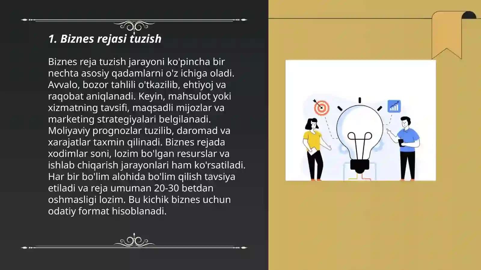 Biznes rejasi tuzish 3