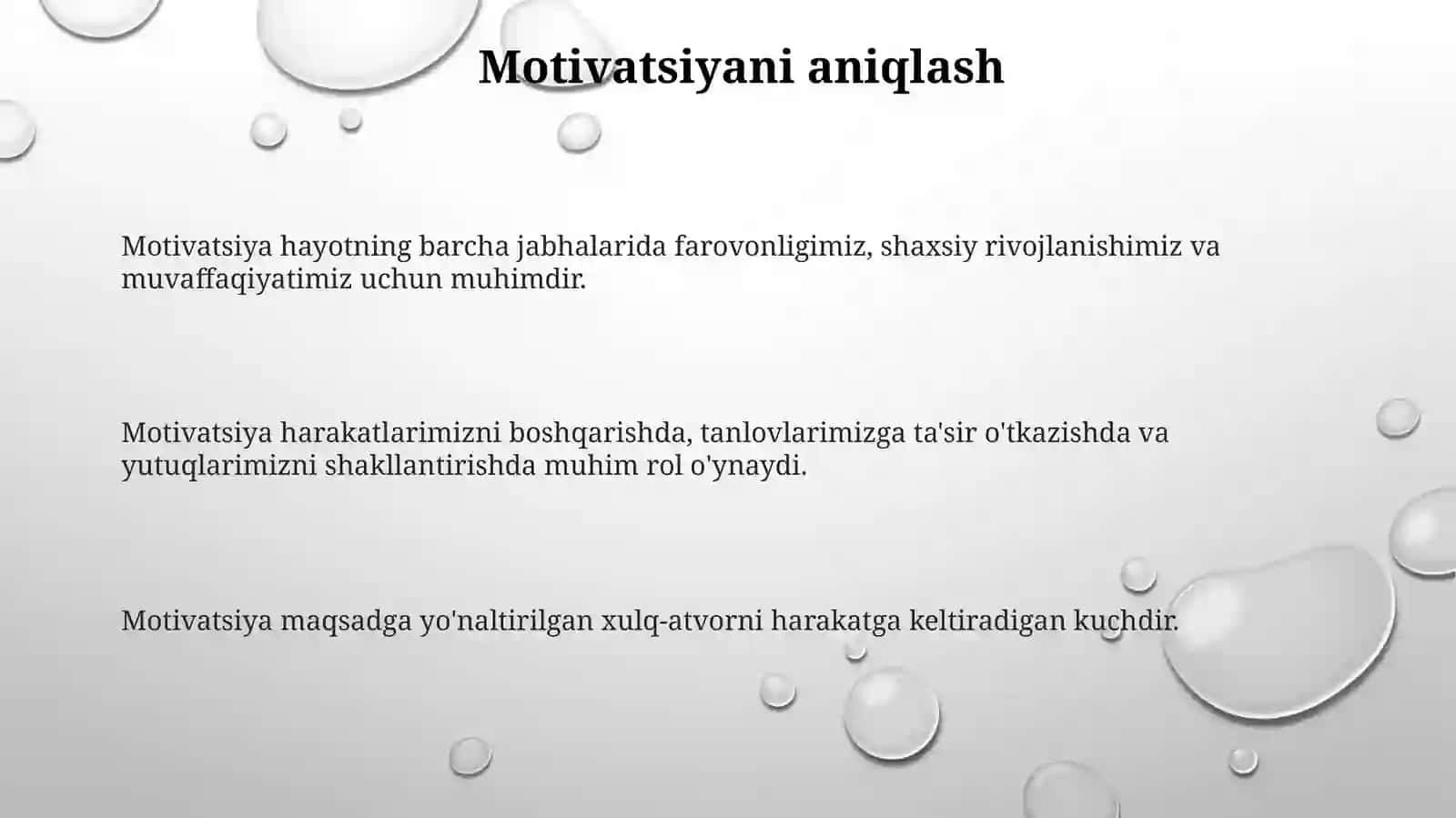 Inson hayotidagi motiv va motivatsiyaning o'rni 3