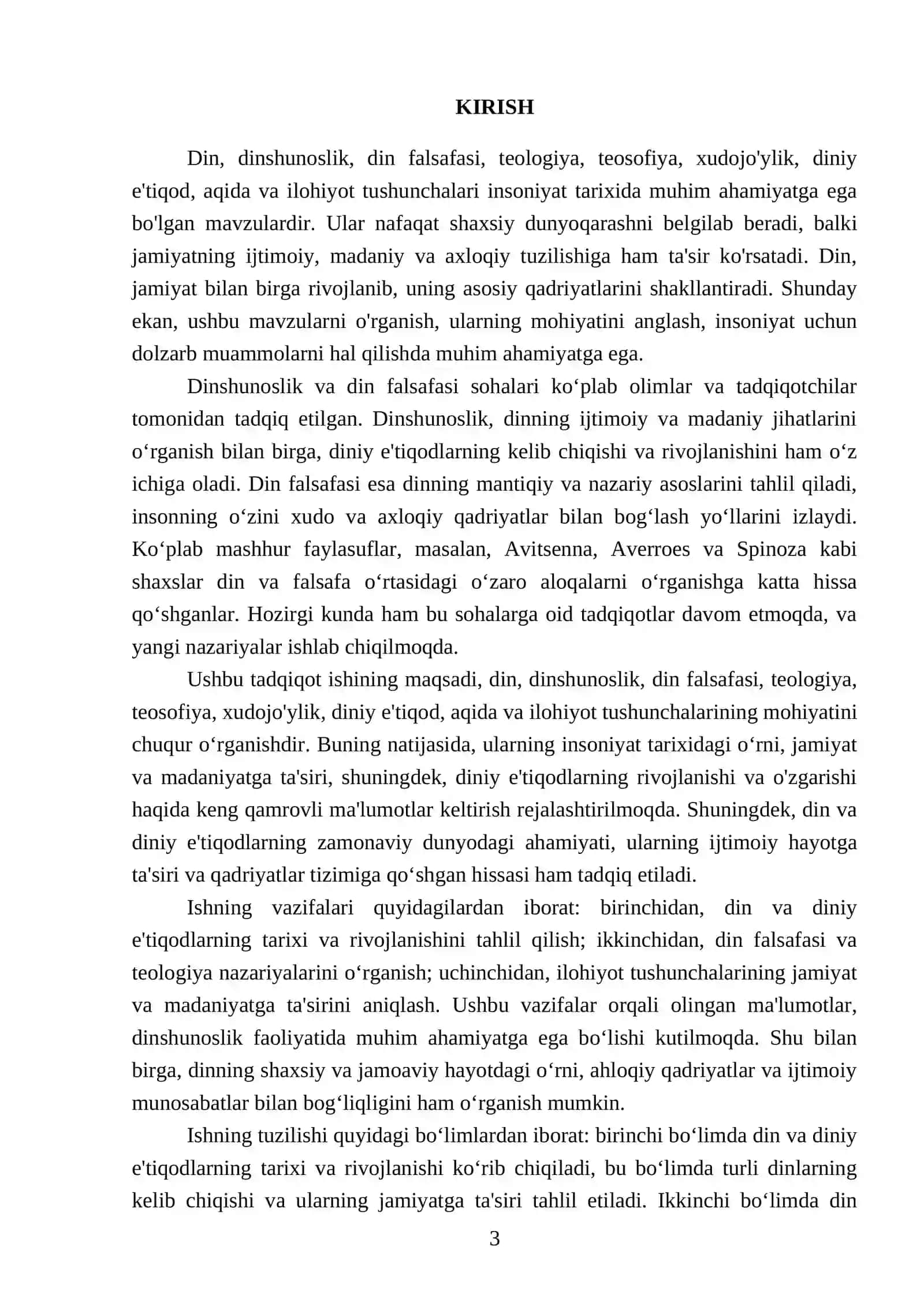 Din va diniy e'tiqodlarning tarixi va rivojlanishi 3