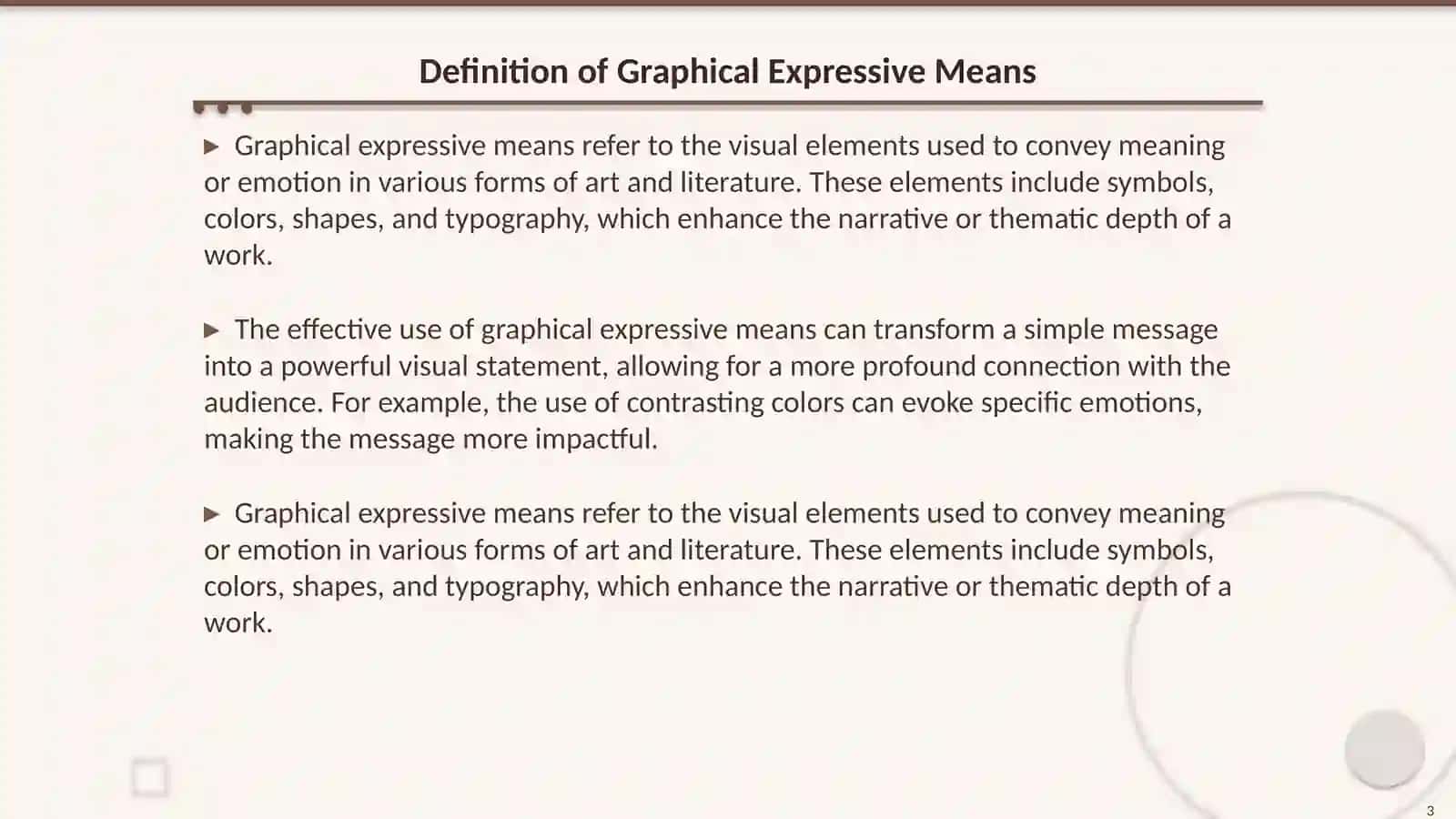 Graphical expressive means and stylistic devices 3