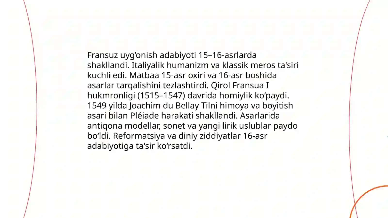 Fransuz uyg’onish adabiyoti 3