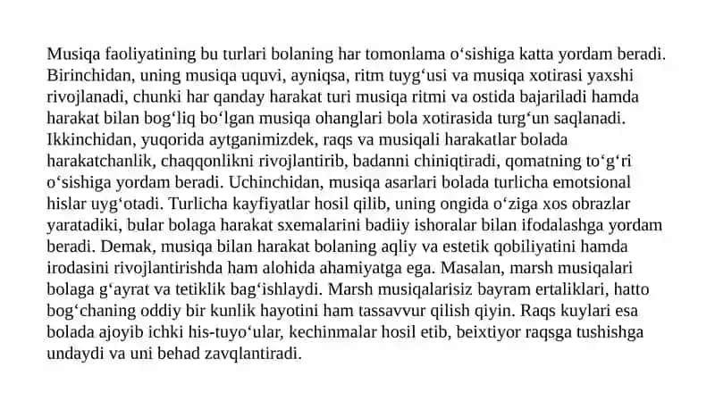 Bolalarning mustaqil musiqiy faoliyatini mazmuni va unga rahbarlik qilish 3