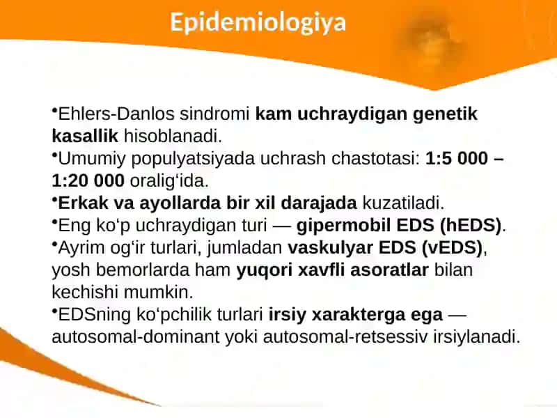 Ehlers-Danlos sindromi. Profilaktika va davolash asoslari 3