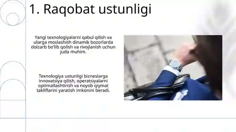Biznesda muvaffaqiyatli boʻlish texnologiyasini bilish 3