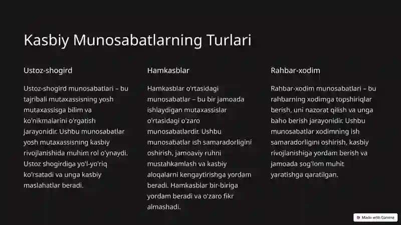 Professional Rivojlanish va Kasbiy Hayotdagi Munosabatlar 3