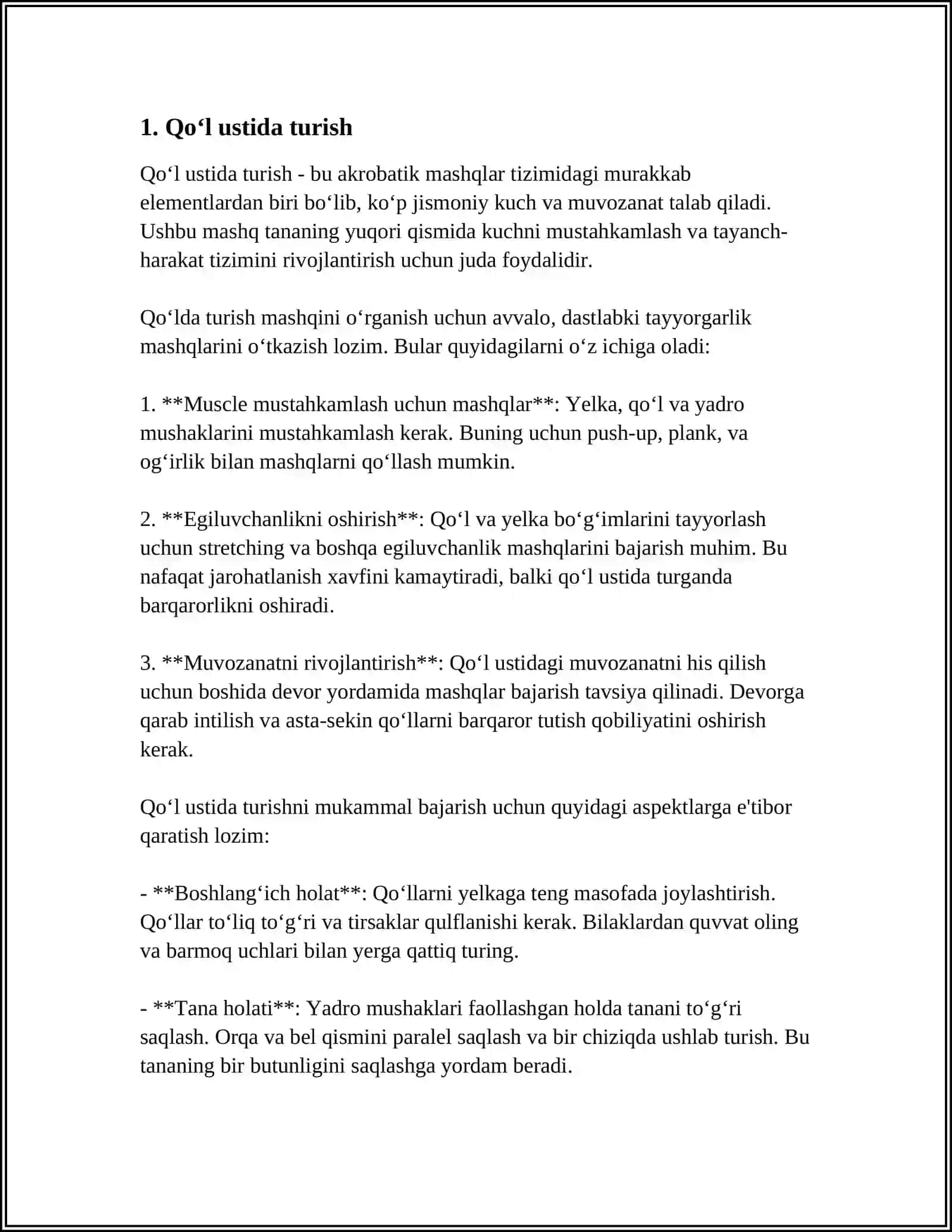 AKROBATIK MASHQLAR 3