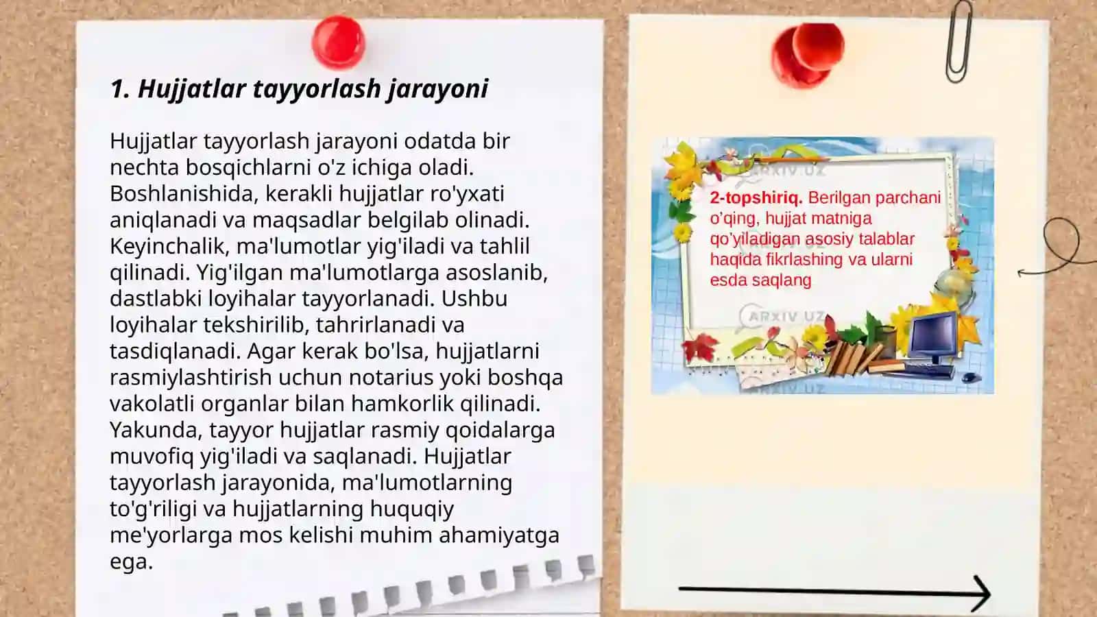 Hujjatlar ustida ishlar tartiboti 3