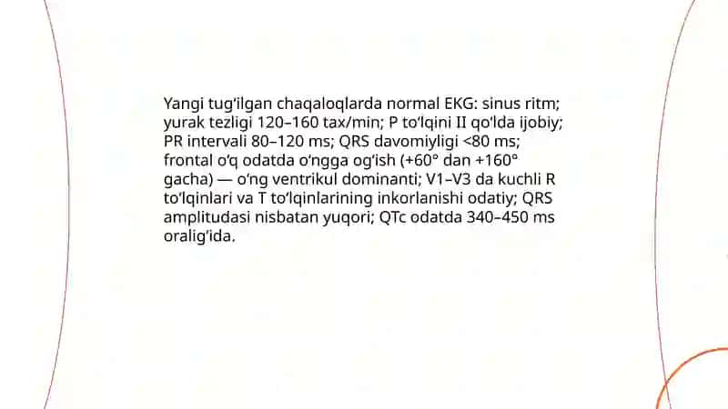 Yangi tug‘ilgan chaqaloq va bolalarda EKG ni o‘ziga xos xususiyatlari 3