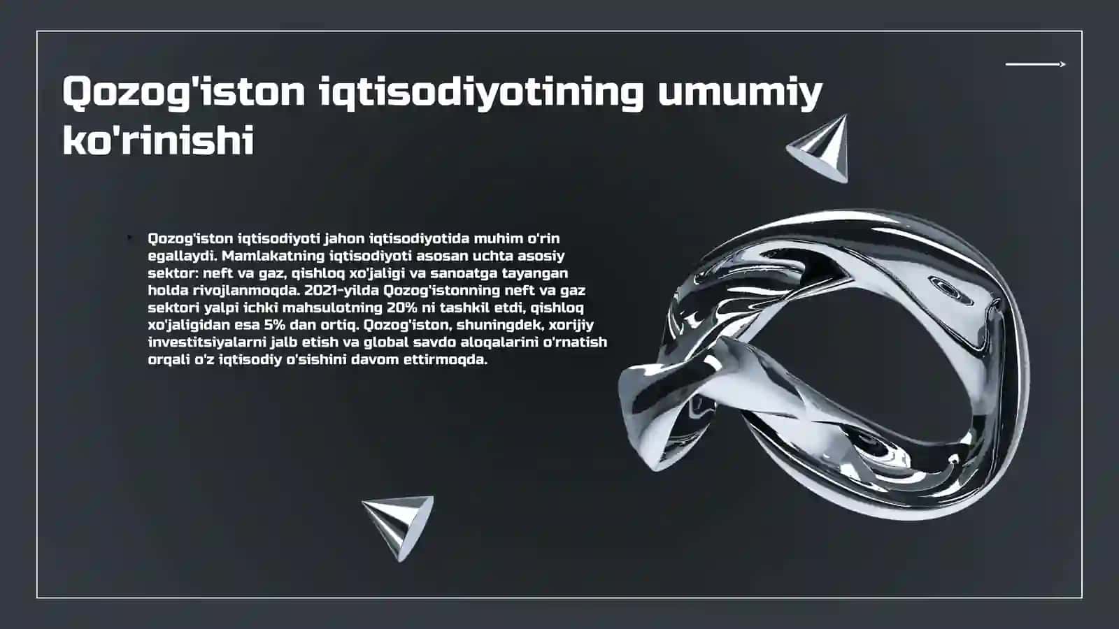 Qozog'iston Respublikasining jahon iqtisodiyotida tutgan o'rni 3