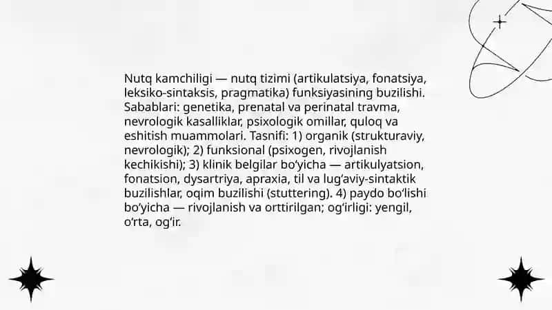 Nutq kamchiliklarida olib boriladigan kompleks reabilitatsiya 3