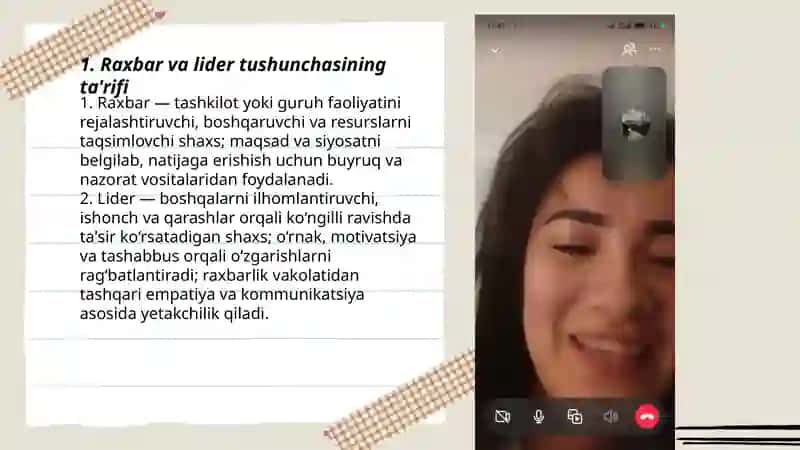 Raxbar va lider tushunchasi 3