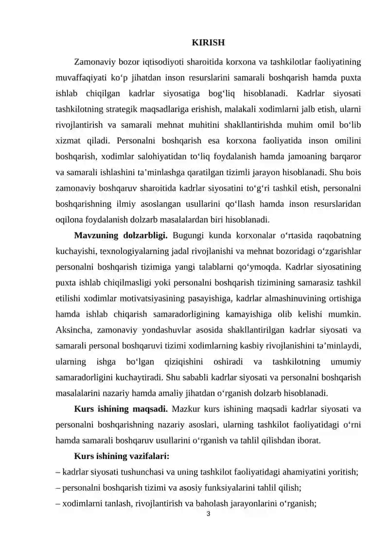 Kadrlar siyosati va personalni boshqarish 3