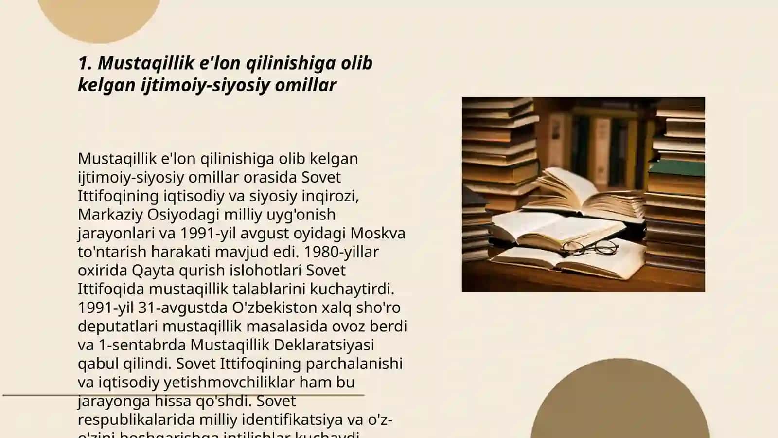 Mustaqillik arafasida O'zbekistondagi ijtimoiy-siyosiy jarayonlar 3