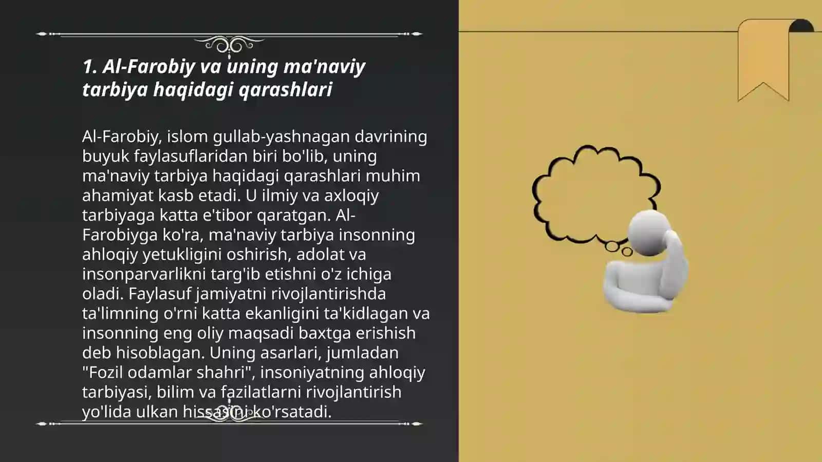 Yuksak ma'naviyatli yoshlarni tarbiyalashda Òrta Osiyo allomalari ilmiy merosining òrni (allomalarning milliy faoliyati misolida) 3