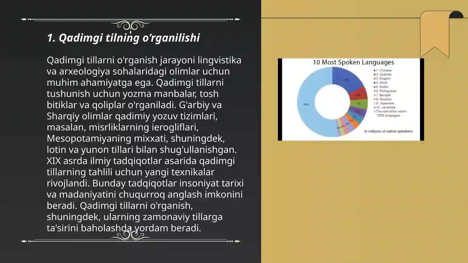 Eng qadimgi til va bobo til masalasi 3