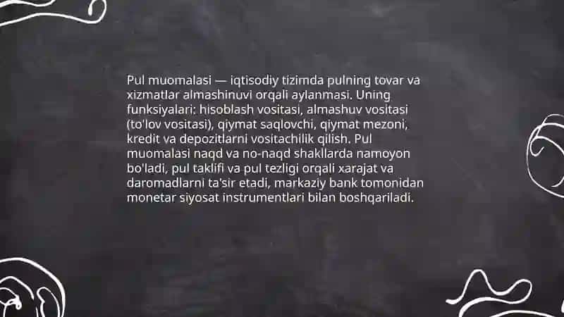 Pul muomilasi va kredit statistikasi 3