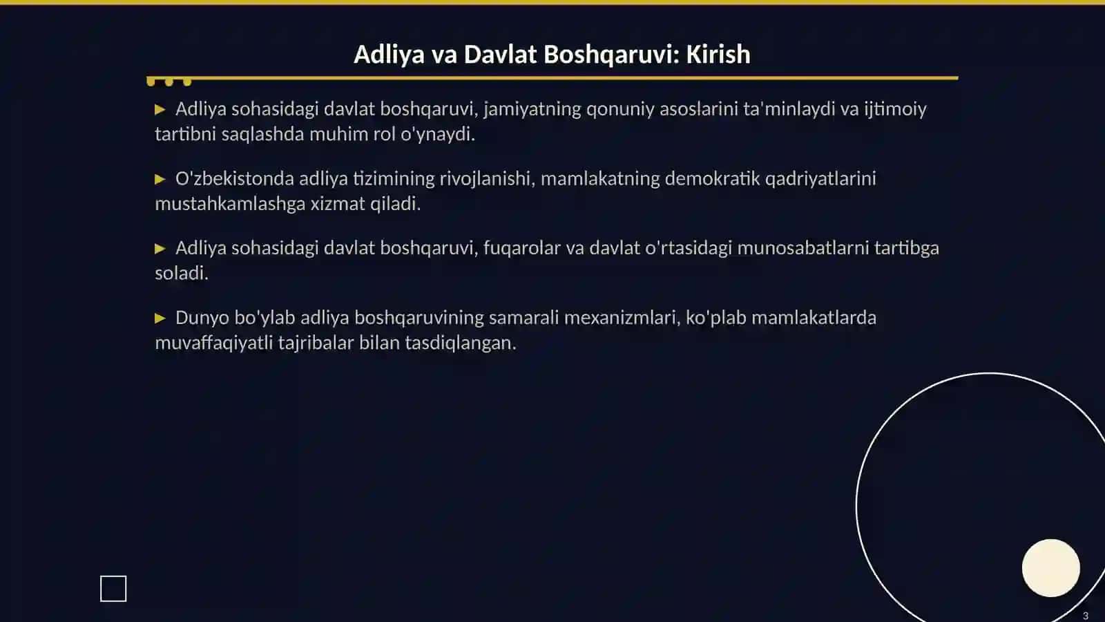 Adliya Sohasidagi Davlat Boshqaruvi 3