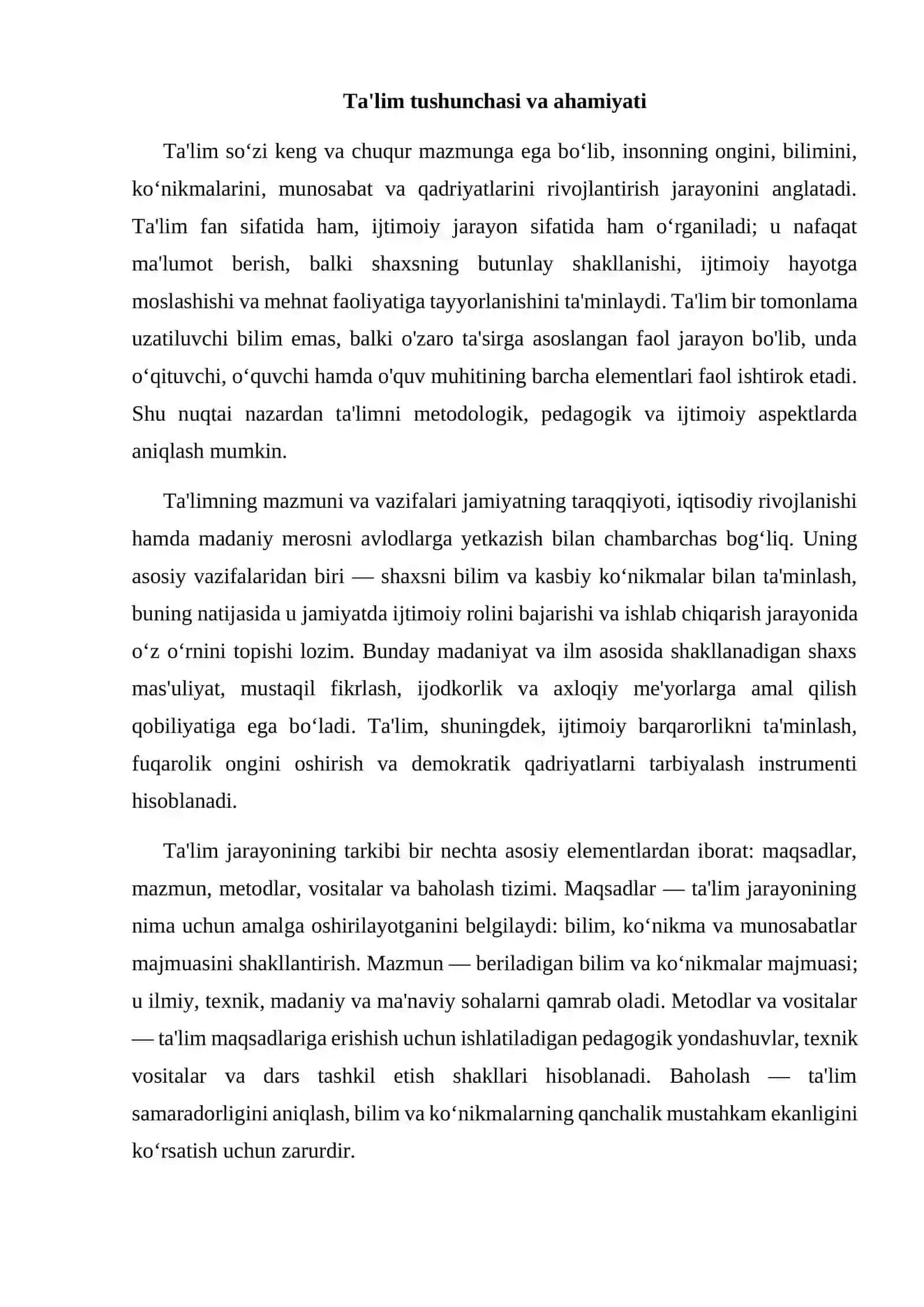 Ta'lim jarayoni qonuniyatlari va tamoyillari 3