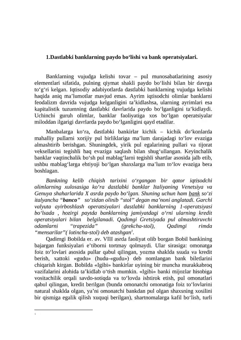 Banklarning kelib chiqishi va bank tizimi 3