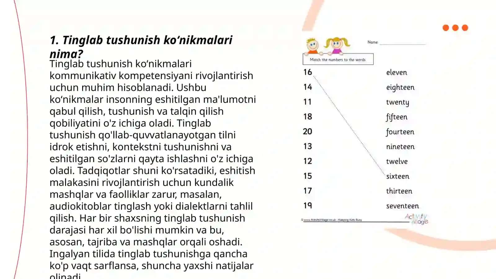 Oʻquvchilarda tinglab tushunish koʻnikmalarini shakllantirish mazmuni 3