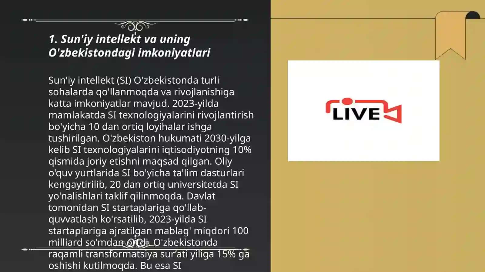 Sun'iy intellekt va uning O'zbekistondagi imkoniyatlari 3