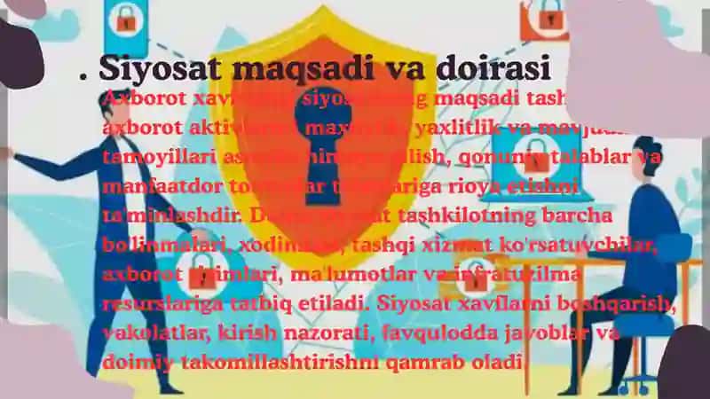 Axborot xavfsizligi siyosati 3