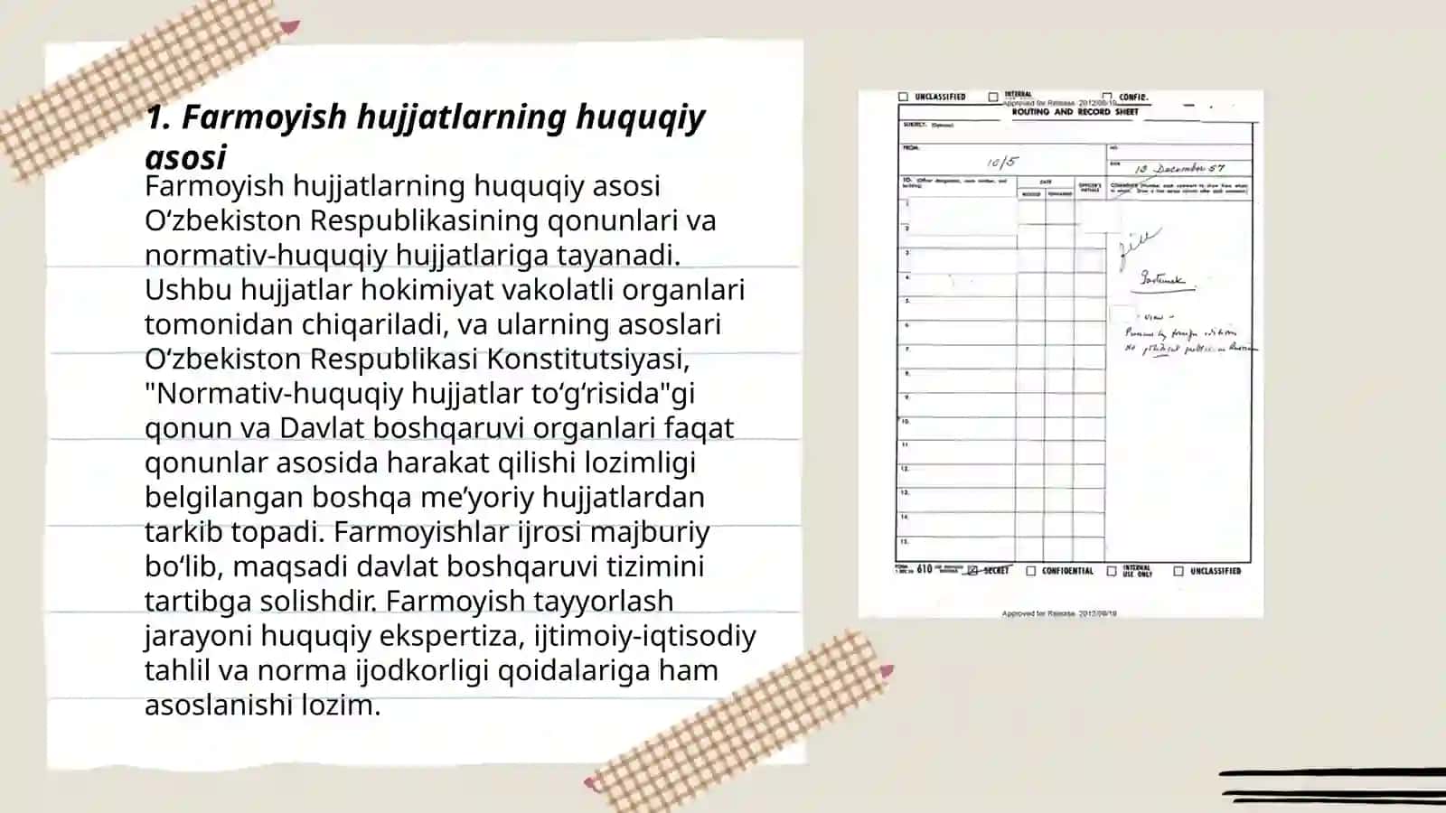 Farmoyish hujjatlar 3