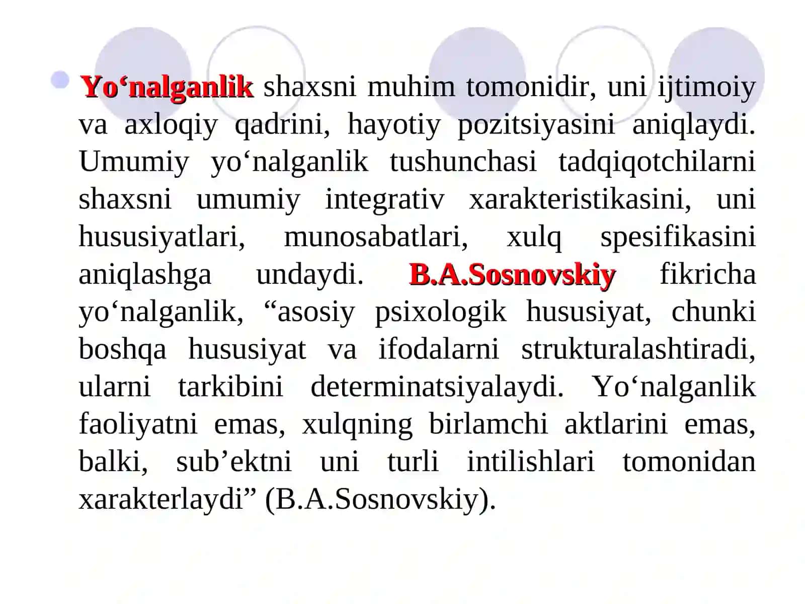 Shaxs yo‘nalganligi va faoliyat motivi 3