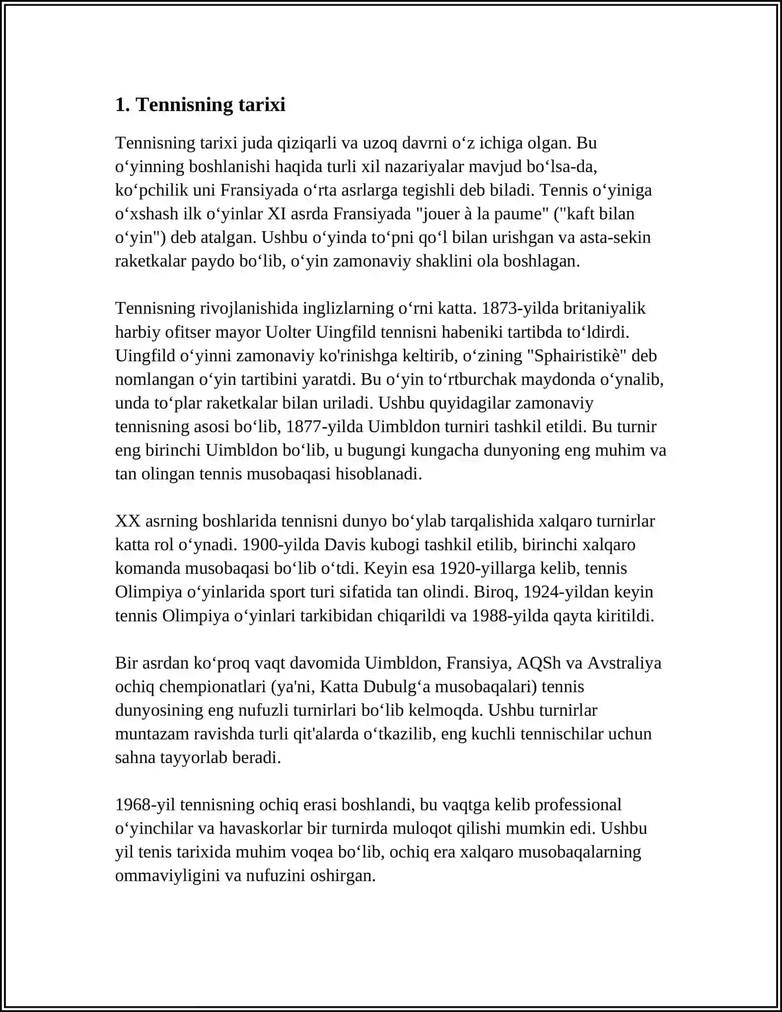 REFERAT (TENNIS HAQIDA MA’LUMOT) 3