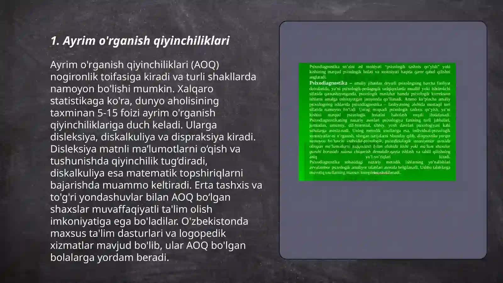 Aqliy rivojlanishda nuqsoni bor bolalar psixologiyasi 3