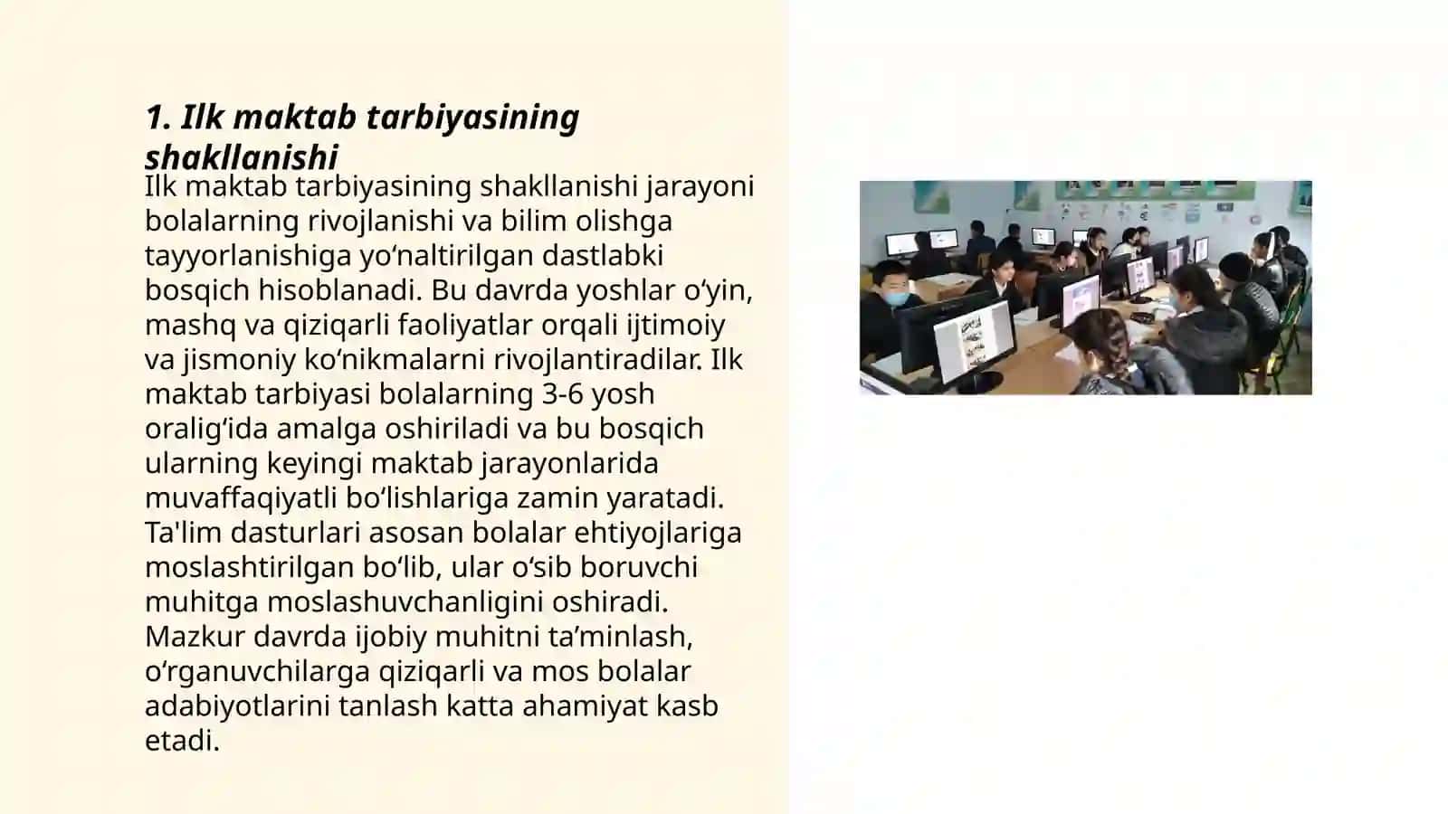 Ilk maktab tarbiyasining shakllanishi 3