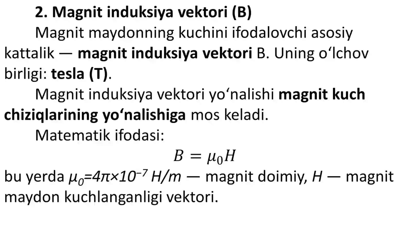 MAGNIT MAYDONI VA MODDANING MAGNIT XOSSALARI 3