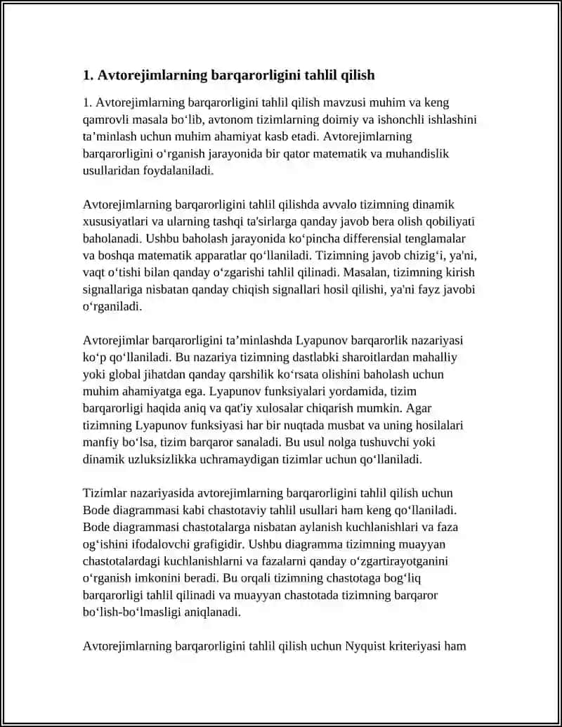 AVTOREJIMLARNI ISHLASHINI TADQIQ QILISH 3
