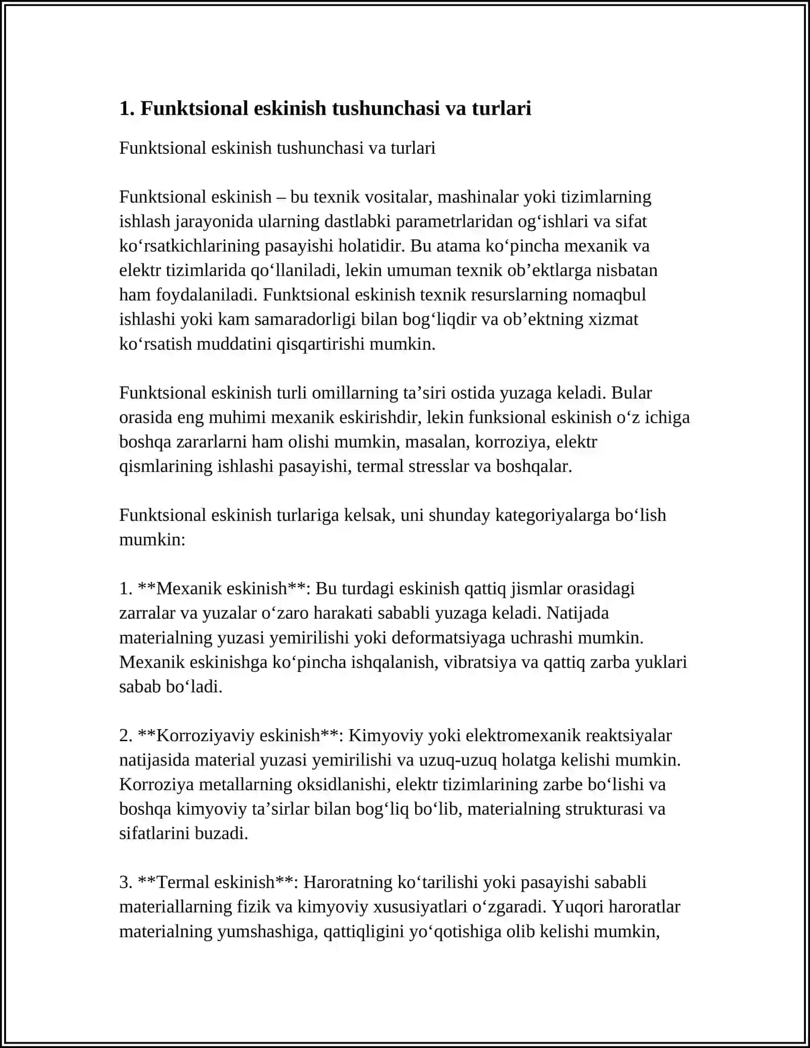 Gʻisht tosh yogʻoch materyallardan barpo qilinadigan turar joy va jamoat binolarining funktsional eskirishini aniqlash va ularga qarshi koʻriladigan choralar 3