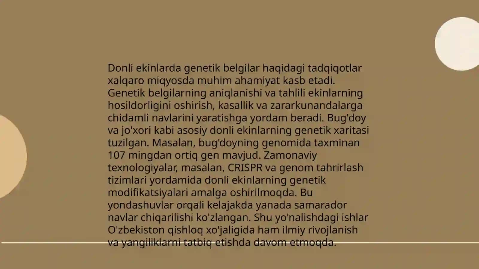 Donli ekinlarda belgilarning naslga o'tishining umumiyligi va xususiyligi tahlili 3