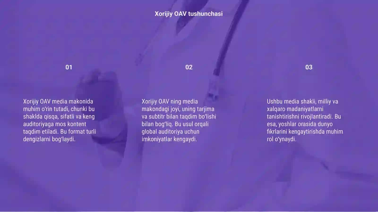 Xorijiy OAV ning media makondagi òrni 3